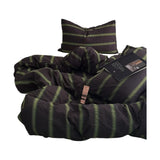 3/4Pcs Bedding Set Minimalist Color-Blocking Striped Bed Linen Double Bedroom Bedspread Sheets With Pillowcase Bedding Duvet Set