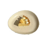 Ins Style Triangular Plates High-end Ceramic Cake Dessert Tray Exquisite Household Breakfast Plate Simple Splashed Ink Tableware