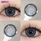 2pcs Colored Contact Lenses for Eyes Chelsea Gray Contact Lens Natural Brown Lenses Blue Eye Pupils Cosmetic Beauty Yearly