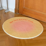 Ikeehome  Irregular Checkerboard Bedroom Rug Round Simple Design Solid Color IG Fashion Living Room Carpet Polyester Cute Decoration Home