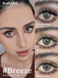 1 Pair Breeze & Chagall Series Colored Contact Lenses Natural Brown Pupils Eyes Contact lenses Gray Soft Contacts 14.20mm