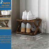 New Portable Small Foldable Shoe Rack Without Installation,Bamboo Shoe Rack for Storage.Ideal for Hallway,Bedroom,Living Room