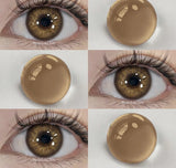 2pcs Brown Colored Contacts Lenses with Myopia 0~-8.00 Degree Yearly Beauty Cosmetic Makeup Pupils 14.5mm Blue Eye Lens