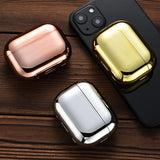 Luxury Plating Headphone Cover For AirPods 4 Pro2 3 2 1 Gen Case Hard PC Shockproof Protective Cases For AirPods Pro 2 2nd Coque