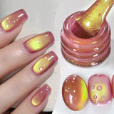 10ml Green Wormhole Cat Magnetic Gel Nail Polish 9D Glitter Soak Off UV LED Nail Art Varnish Manicure DIY At Home