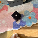Living Room Bedroom Home Carpet Large Area Colorful  Flower Thickened Decoration Rug коврик Kidsroom Maison Tapis  Pink Decor