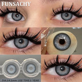 1 Pair Color Contact Eye Color Lenses Makeup Natural Black Lens Cosmetic Brown Eyes Lenses Woman Makeup Beauty Softlens