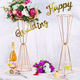 Ikeehome  2/10 Pcs 23.6inch High Metal Small Vase, Wedding Banquet Table Flower Center Decoration Metal, Artificial Flower Display Stand Wedding Christmas Carnival Party Dinner Event Hotel Home Decoration