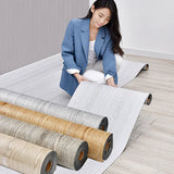 3/10m Wood Grain PVC Floor Stickers Self-adhesive Waterproof Living Room Bedroom Cabinet Stickers Home Thickening