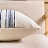 Striped Textured Throw Pillow Covers Boho Decorative Cushion Covers for Couch Sofa Bed Farmhouse & Modern Living Room Decor