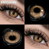 New Contact Lenses Natural Brown Eye Makeup Contacts Grey Color Lens Korean Softlens Yearly Cosmetics for Women