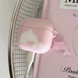 Korean Cartoon Cute Blue Dolphin Pattern Couple Earphone Case For AirPods 4 New Soft Cover For AirPods Pro 2 3 1 With Pendant