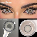 2Pcs Color Contact Lenses for Eye Natural Blue Contact Lenses Brown Pupils Beauty Gray Lenses Yearly Green Eye Contacts
