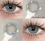 1 Pair Colored Myopia Contact Lenses for Eyes Fashion Lenses with Diopter Prescription Black Eye Lens Beauty Grey Pupil