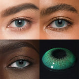 Eye Eyes Color Contacts Colored Contact Lenses Lens Natural Beauty Cosmetic Amber Daily 2Pcs 6 Months Half Year Use
