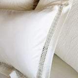 Lyocell Eucalyptus Fiber Soft Silky Cool Feeling Bedding Set Hollow Lace Wide Edge Duvet Cover Bed Sheet/Fitted Sheet Pillowcase