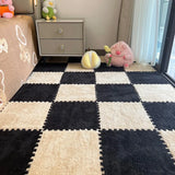 16Pcs 30x30cm Modern Simple Creative Plush Foam Puzzle Carpet Warm Toned Play Mats Interlocking Activity Floor Rugs Area Rug