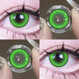 2pcs Color Contact Lenses Anime Golden Yellow Purple Pupil 6months Halloween Cute Eye Circle Lens 14.2mm