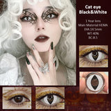 2pcs Cosplay Colored Contact Lenses for Eye Crazy White Contact Lenses Halloween Beauty Makeup Lens Anime Black Lens