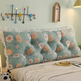 Removable Washable Waist Protection Cushion Washed Cotton Headboard Soft Bag Pillow Bed Sofa Tatami Mat Suitable for All Seasons