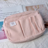 Large Capacity Canvas Storage Bag Simple Design For High School Students Multi-Layer Pencil Case And Bag For Boys And Girls