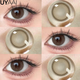 NEW Color Contact Eye Color Lenses Makeup Natural Black Lens Cosmetics Pink Eyes Lenses Woman Makeup Blue Beauty Contacts