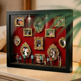 Small Museum Silhouette Box DIY Mini Fugurine Memory Decor Mini Museum Silhouette Frame for Wedding Holiday Home Apartment