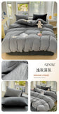 Solid Color Bedding Set Kids Twin Full Queen Size Washed Cotton Single Couple Duvet Cover Set Quilt Cover Pillowcases Bed Linen