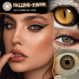 2Pcs Natural Color Contact Lenses Brown Contacts Gray Beautiful Pupils Blue Eye Lenses Yearly Green Beauty Makeup Lens