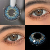 Colored Contact Lenses Royal Blue Emerald Green Sky Color Contacts Eye Lens Eyes Half Year 2Pcs