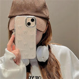 3D Glitter Bowknot Phone Case For iPhone 16 15 14 13 Pro Max Epoxy Clear Glitter Cover Shell Transparent Metal Bow Case