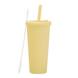 700ml,Double-Layer Straw Cup/MUG,Drinkware,Environmentally Friendly Plastic,Large Diameter,Transparent Milk Tea Cup,Holiday Gift