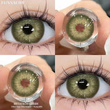 1pair Colorcon Contact Lenses for Eyes High Quality Soft Natural Contact Lenses Gray Beautiful Pupil Lens Blue Eye Lens