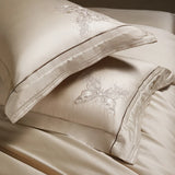 Luxury Butterfly Embroidery 1000TC Egyptian Cotton Bedding Set Duvet Cover, Bed Sheet, Pillowcases, With Elastic Band Bed Sheet