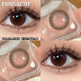 1 Pair  Contact Lenses for Eyes Color Eye Contacts Brown Gray Lens Beautiful Pupils for Makeup Yearly Use
