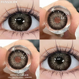 1pair Colorcon Contact Lenses for Eyes High Quality Soft Natural Contact Lenses Gray Beautiful Pupil Lens Blue Eye Lens