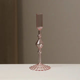 Retro Glass Candle Holder Wedding Supplies Candlelight Dinner Candlestick Props Ornament High Footed Candlestick Home Decoration