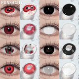 1 Pair Cosplay Demon Contact Lenses for Eyes Anime Lenses for Halloween Colorcon y2k Eye Contacts Cosmetic Red Softlens