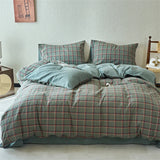 New All-cotton Washed Cotton Printed Checkered Quilt Cover Skin-friendly and Breathable Duvet Cover Without Pillowcase