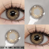 Ikeehome  2Pcs Color Contact Lenses with Eyes Natural Blue Contact Lenses Brown Pupils Beauty Gray Lenses Yearly Green Contacts