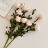 Ins Style Artificial Flower Rose Style French Dried Flowers Fake Flower Decora Ornaments Hand Holding Flower Photography Props