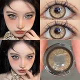 2PCS Colored Beautiful Pupil Contact Lenses Myopia Cosmetic for Artificial pupil Degree lens Prescription Yearly