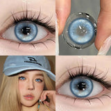 1pcs Hot Selling Cosplay Color Contact Lenses with Prescription Blue Beatuy Contacts Lens Makeup Yearly Fast Delivery