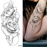 Rose Flower Skin Tattoo Stickers Blossom Flase Tattoos for Body Apart Leg Arms Neck Back Temporary & Removable Flower Tattoos