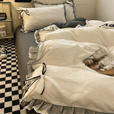 Bedclothes Lace Style Bed Sheets Set Skin-friendly Bedding Set Single Double King Duvet Cover Bed Linen Set For Girls