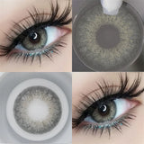 Colored Contact Lenses Lalens Chrome Brown Wild Cat Blue Green Gray Pairs Luster Color Contacts Eye Lens Eyes Half Year 2Pcs