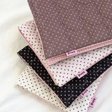 Ins Polka Dot A5 Book Cover Quilted Cotton Cute Notebook Sleeve Polyester  Colorful Bookcase Protector Stationery Gift