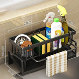 Multifunctional Sponge Rack Drainer Kitchen Shelf Sink Rag Dishwashing Detergent Dishcloth Organiser  kitchen organizer storage