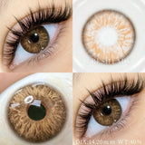 1 Pair Green Colored Contact Lenses Natural Pupils Eyes Soft lenses Soft Contacts 14.00-14.50mm Yearly Disposable