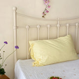 Pure Cotton Pillowcases  Knot Tied Set of Two  Color Versatile Ins Girl's Heart Cotton Fabric Rectangular Shape